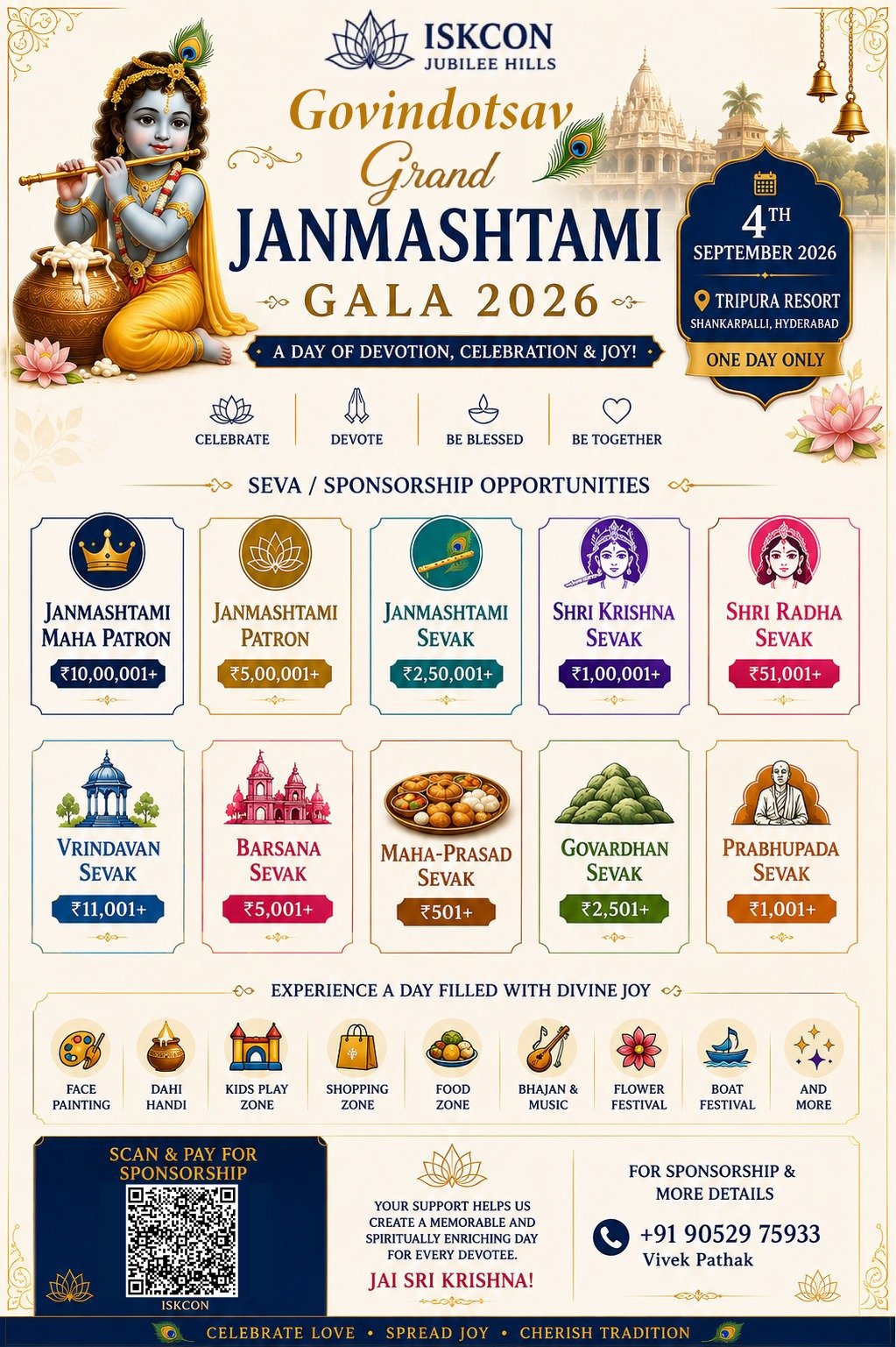 Govindotsav 2027 Seva and Sponsorship Opportunities